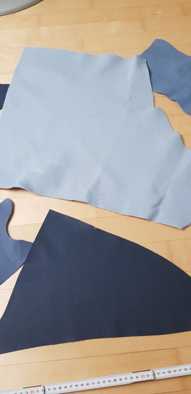 Stoffe: Leder Set Blau Nappaleder 5 Stücke – Neu und originalverpackt aus Menziken von Zyropa 2