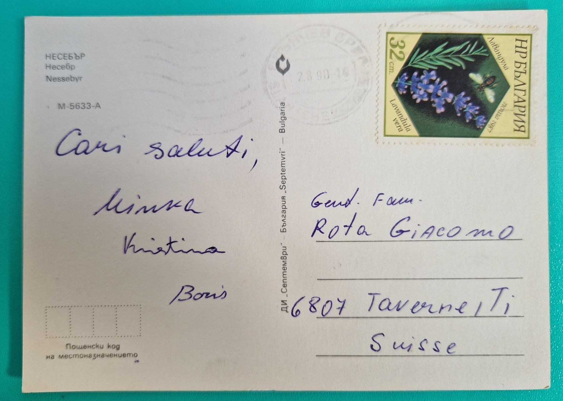Cartoline postali: Nessebyr Bulgarien 1990 – Usato da Melchnau venduto da Arthurius 1