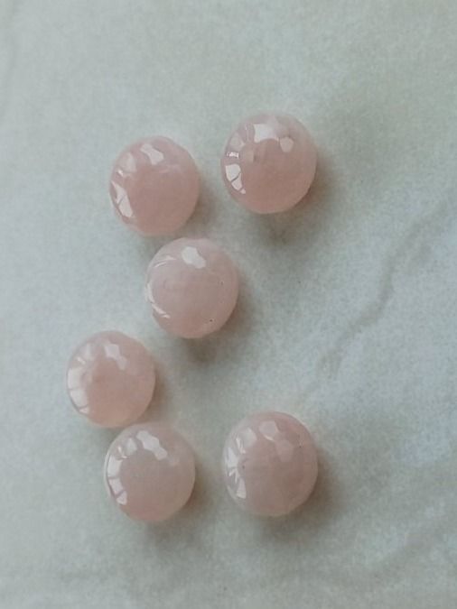 Edelsteine: 6Stk. Rosenquarz Steine mit Loch. – Neu und originalverpackt aus Winistorf von acreativ2 1