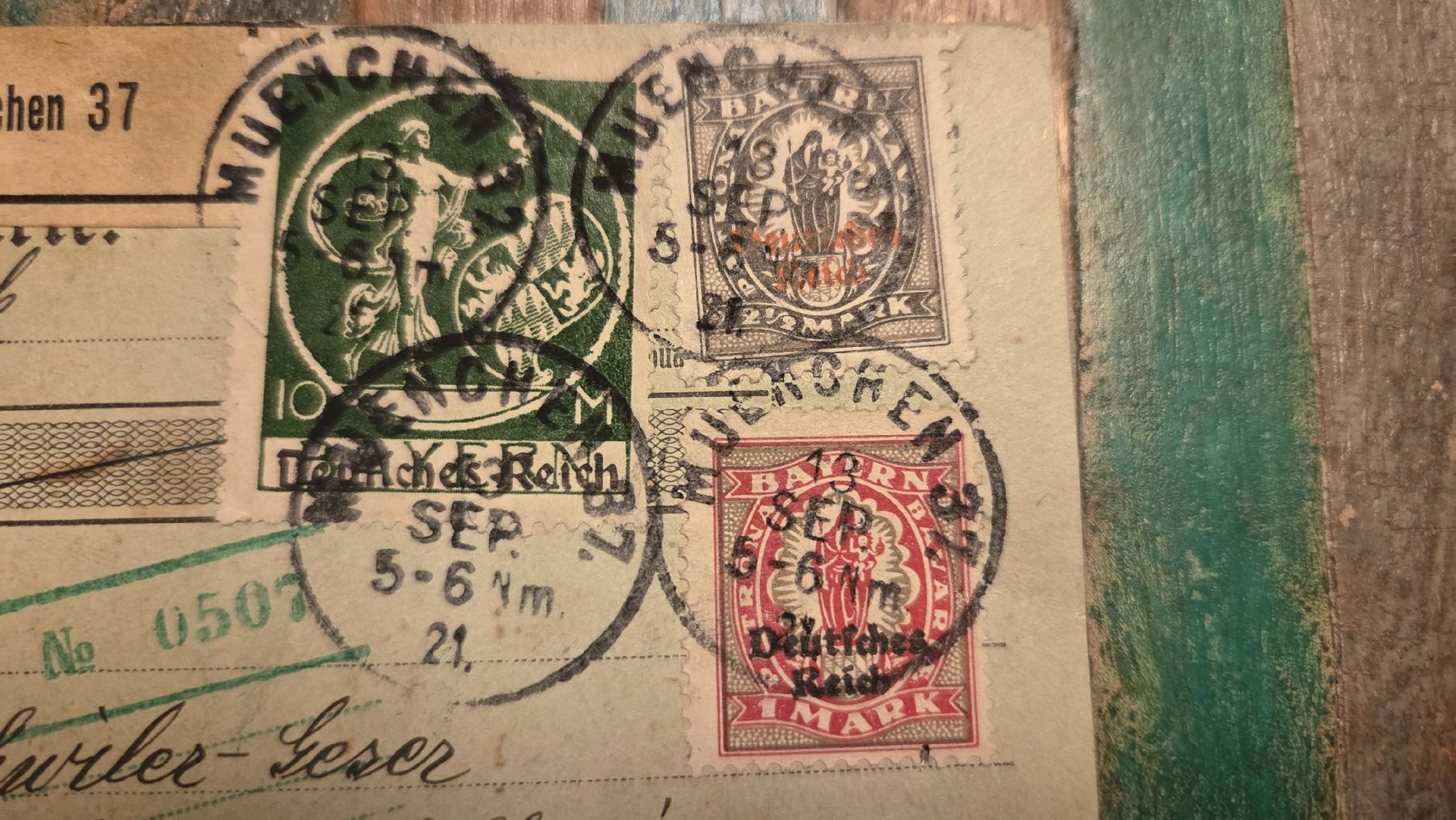 Tutti i francobolli: 1921 Paketkarte München – Usato da Arni AG venduto da Moth68 1