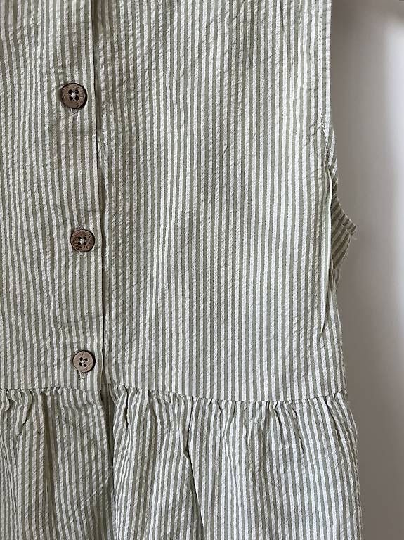 Vestiti & Gonne: Wheat Kleid Gr. 116, hellgrün gestreift neu! – Usato da Wetzikon ZH venduto da AnnukiMucha 3