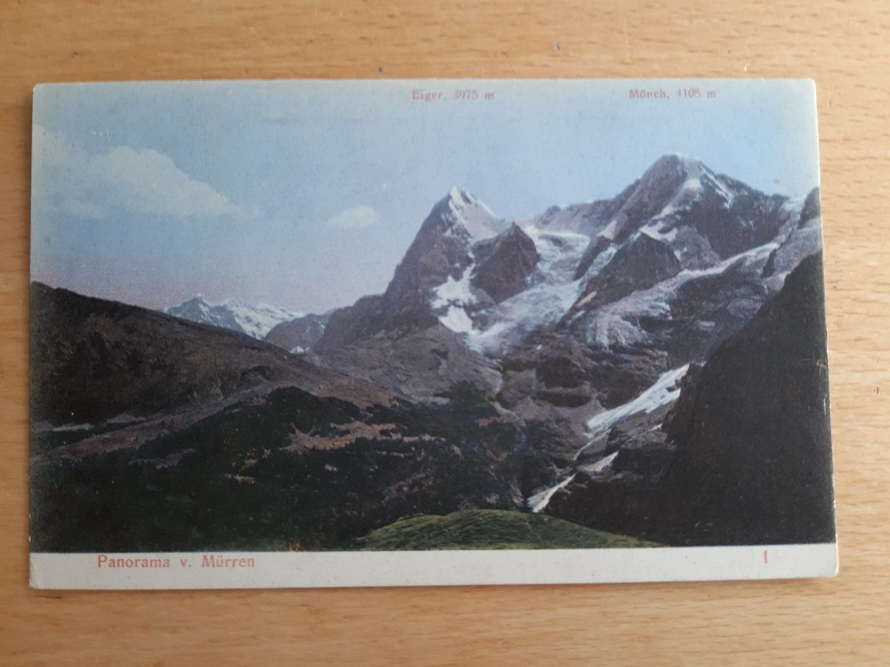 Cartes postales: Alte Ansichtskarte: Eiger, Mönch, Panorama v. Mürren – D'occasion à Rotkreuz par nigal