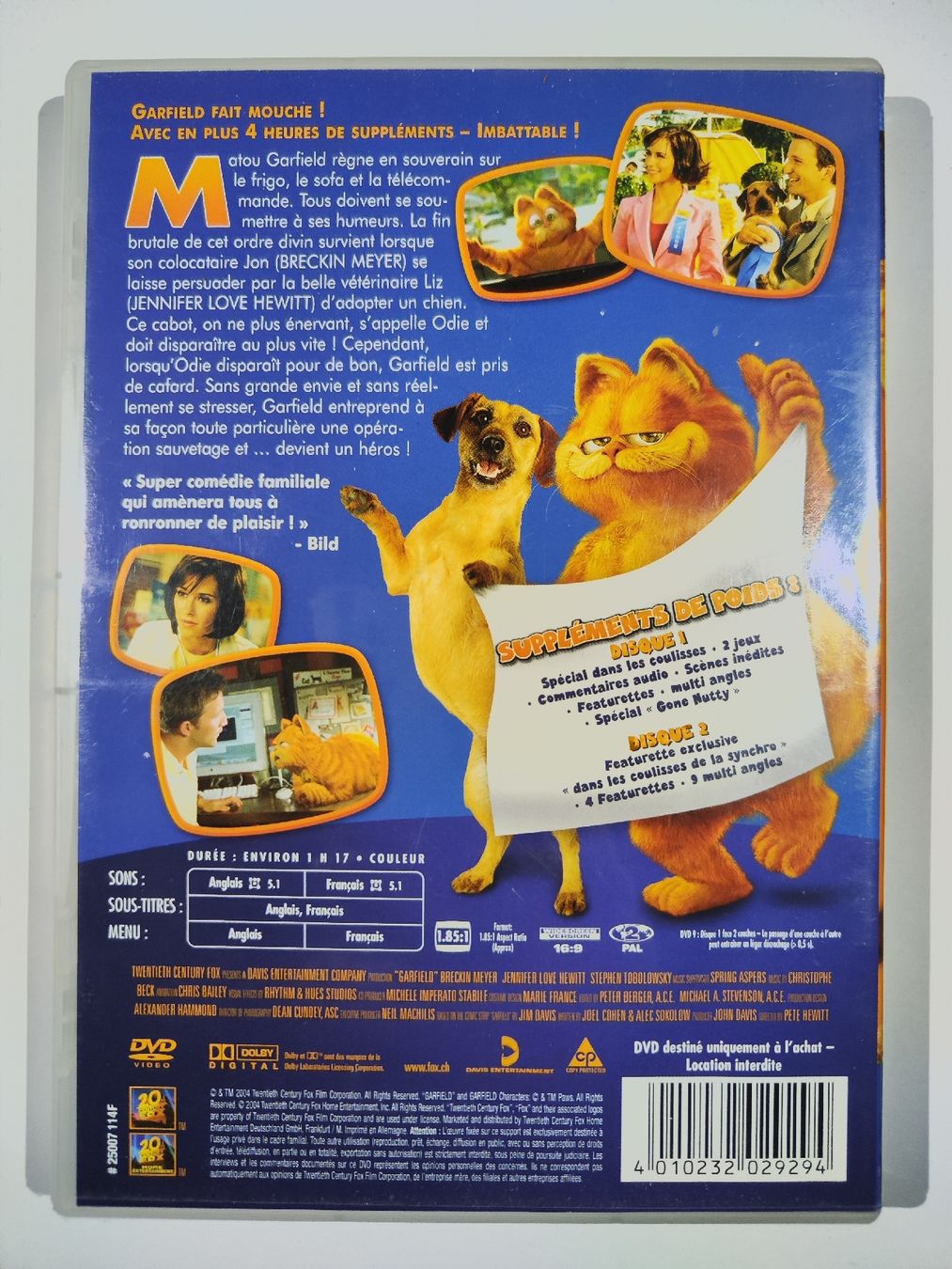 Tutti i DVDs: DVD - Garfield le film – Usato da Commugny venduto da Teksen 1