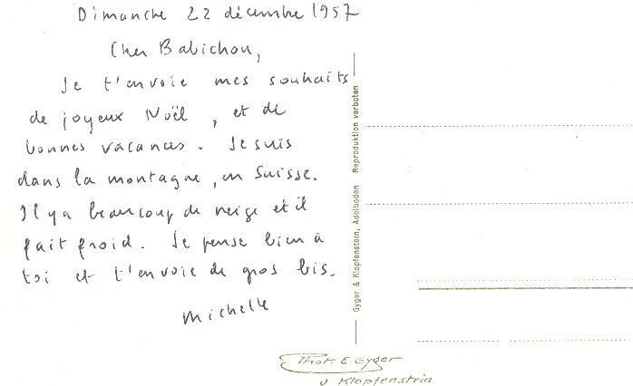 Cartoline postali: Saas Fee - im Winter + 1957 – Usato da Emmenbrücke venduto da teestube 1
