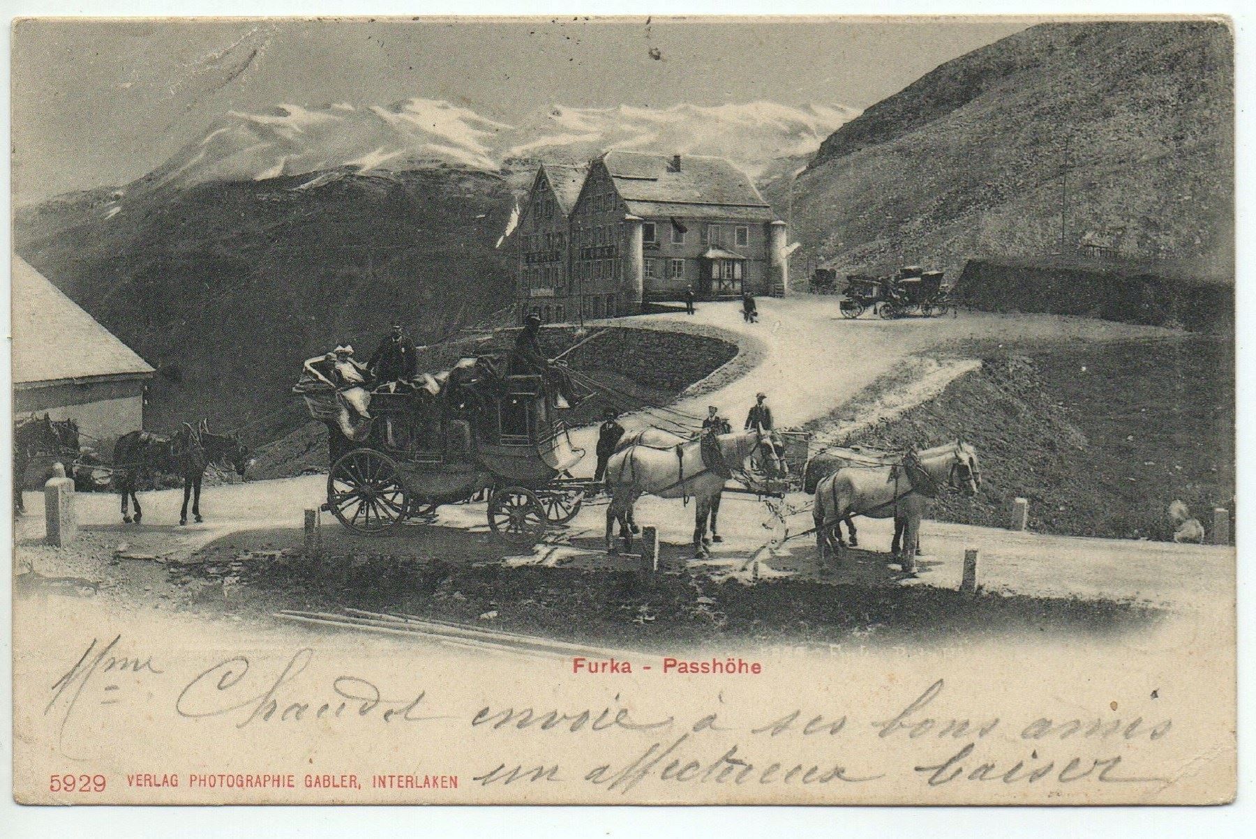 Cartes postales: FURKA-PASSHÖHE Postkutsche – D'occasion à Jona par philajona