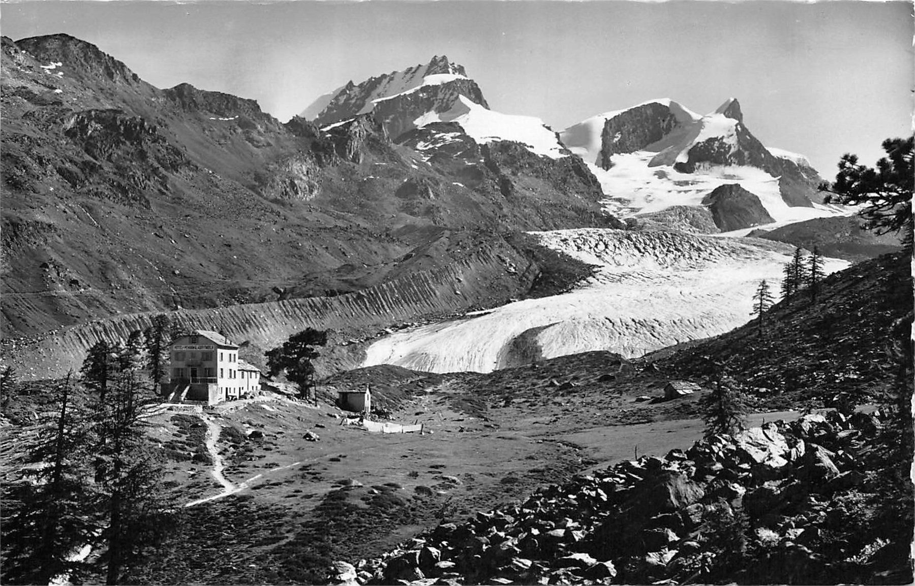 Cartoline postali: Zermatt, Berghotel Findelengletscher, E. Gyger – Usato da Ottikon b.Kemptth. venduto da Neptun1974