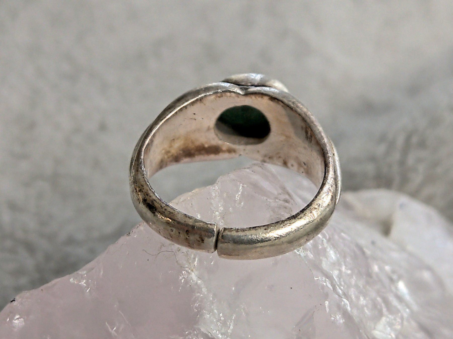 Anelli: Ring Silber 925 mit grünem Stein – Usato da Istighofen venduto da Ringparadies 2
