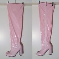 NEU Rosa Lackstiefel Plateau Overknees HighHeels Gr. 43