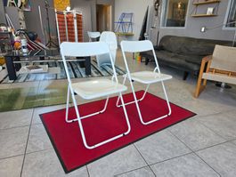 2 St. 1990 Vintage Folding Chair Klappstuhl Set Gartenstuhl
