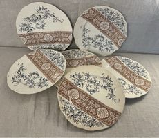 6 assiettes anciennes « CORDOUE » Terre de Fer Longchamp