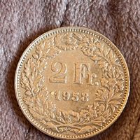 Schweizer 2 Fr. Stück 1958 (silber)