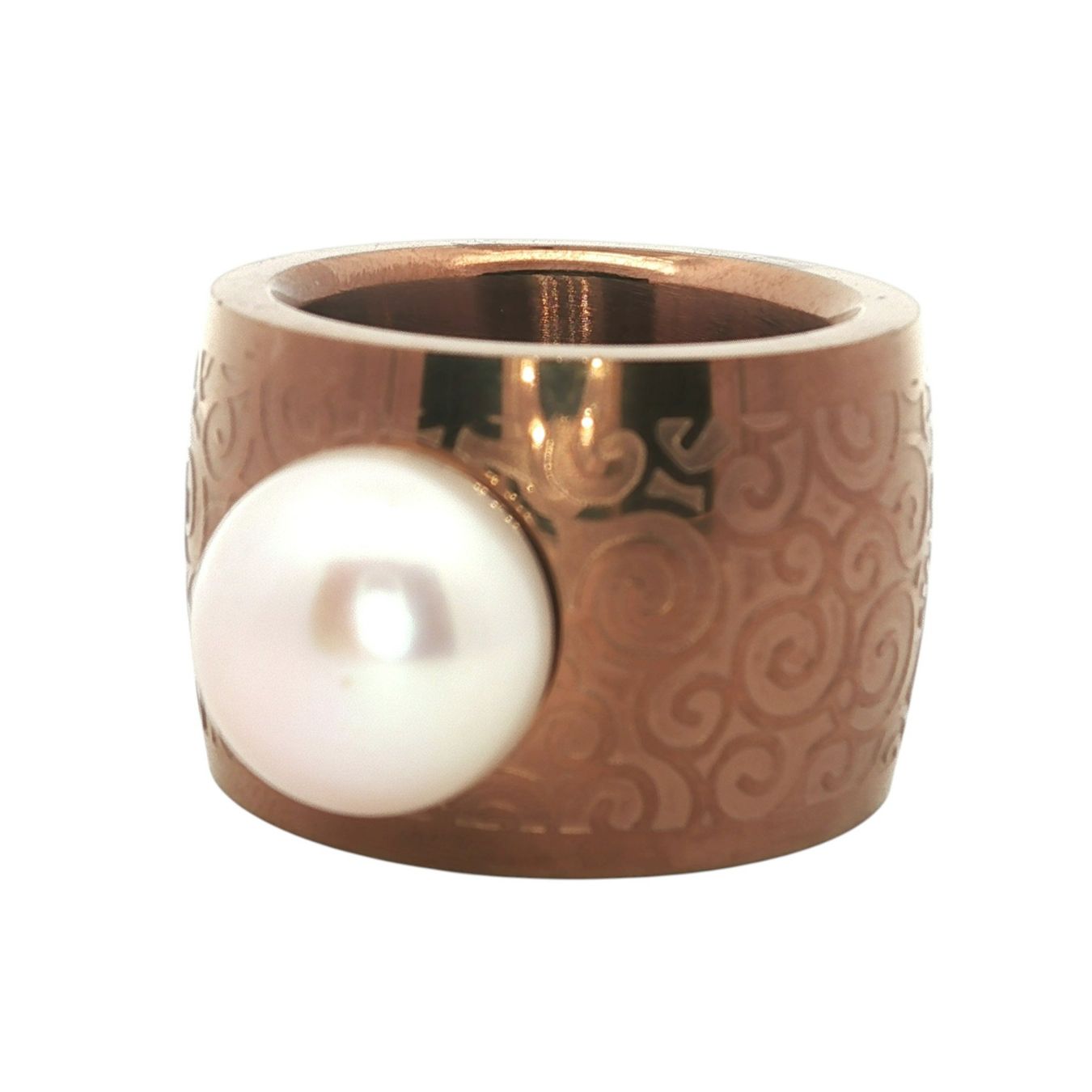 Olga Ribler Anelli: Statement Edelstahl Ring Grösse 56 mit Perle – Nuovo (secondo la descrizione) da Luzern venduto da Schmuckoutlet 7
