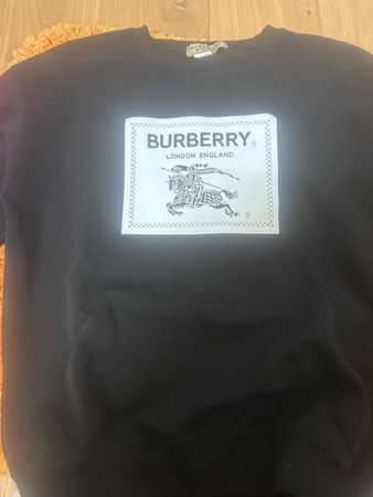 Sweatshirt Burberry Noir – Logo Équestre "Prorsum" (Très Bon