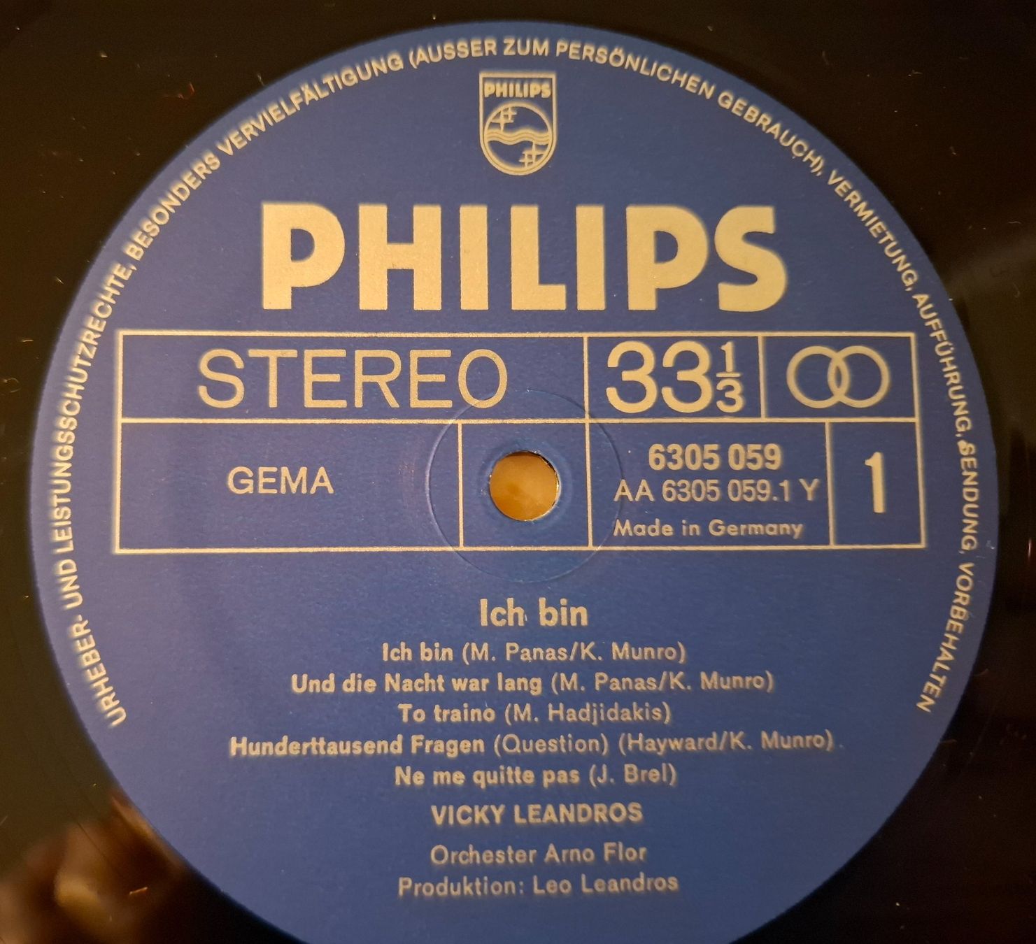 Schallplatten: Vicky Leandros, ICH BIN "Samt-Cover. – Gebraucht aus Zürich von Loubol 3