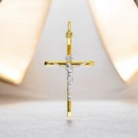 Kreuz aus Gold 14k mit Kette s925