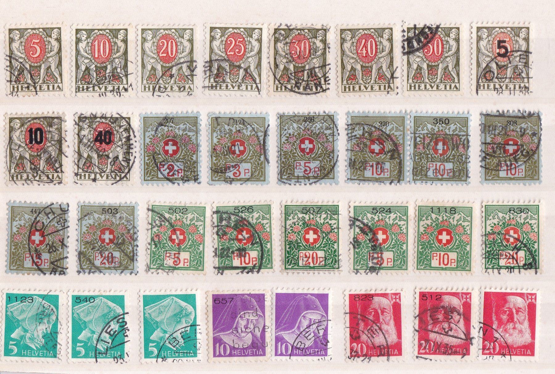 Tutti i francobolli: CH Briefmarken Lot "Portomarken" – Usato da Münchwilen AG venduto da Nesar 1