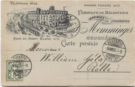 NEUCHATEL NE 1905 Quai du Mont Blanc - Lithografie