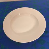 Servierteller, Steingut, Keramik, weiss 32cm Durchmesser