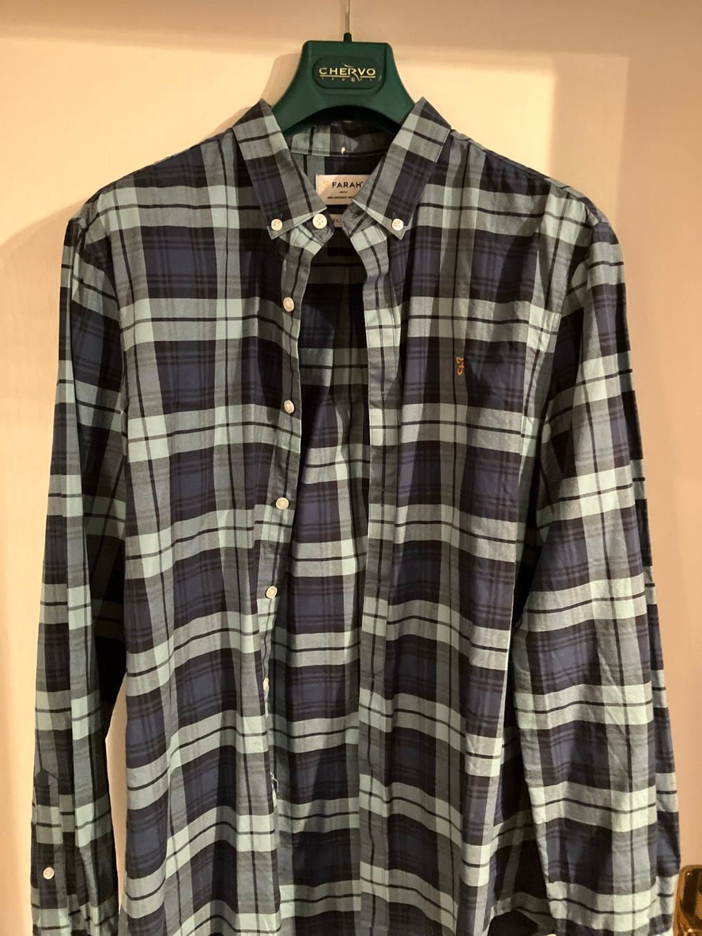 Camicie: Farah Hemd blau karriert - L – Usato da Winkel venduto da Studi66