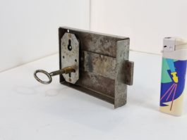 1 antikes Möbel Schloss mit Schlüssel, DM9cm (LOT206#MBS3)