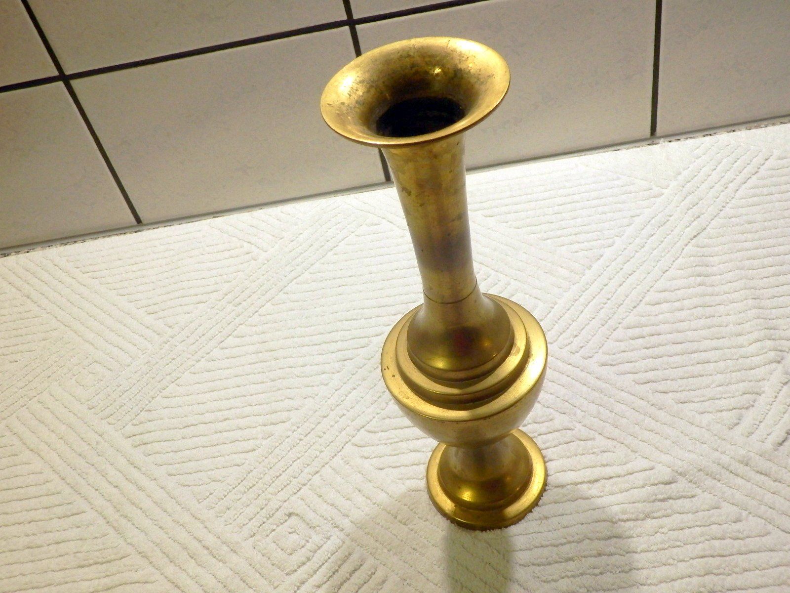 Vasen & Gefässe: Vase, Balusterform, Messing, gebraucht, 27cm hoch – Gebraucht aus Ueberstorf von dinbau 4