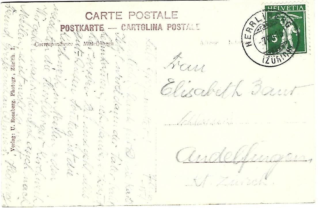 Cartoline postali: Herrliberg 2-Bildkarte – Usato da Wetzikon ZH venduto da Brulu100 1