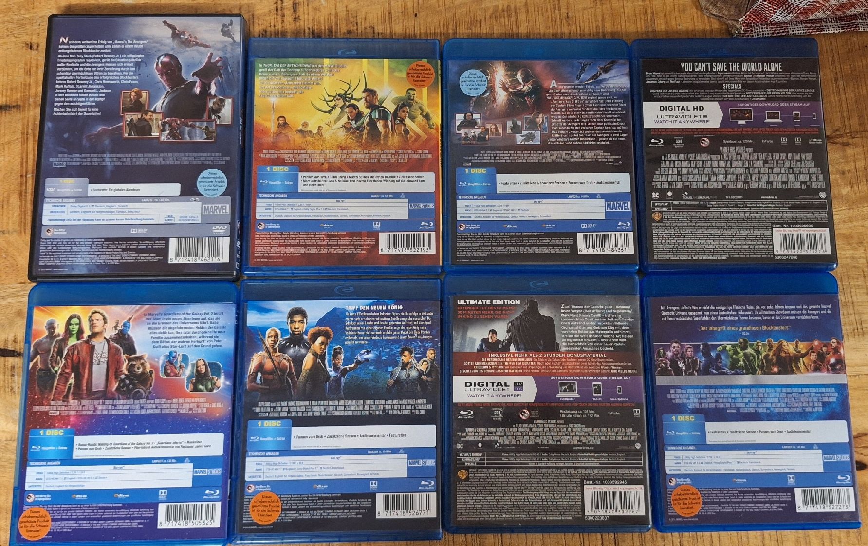 Alle DVDs: Blu-ray Filme Marvel DC Sammlung – Gebraucht aus Gretzenbach von Chillkrot 1