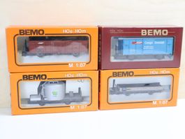BEMO RhB 4 x Schöne Güterwagen H0m - 2283 126/...