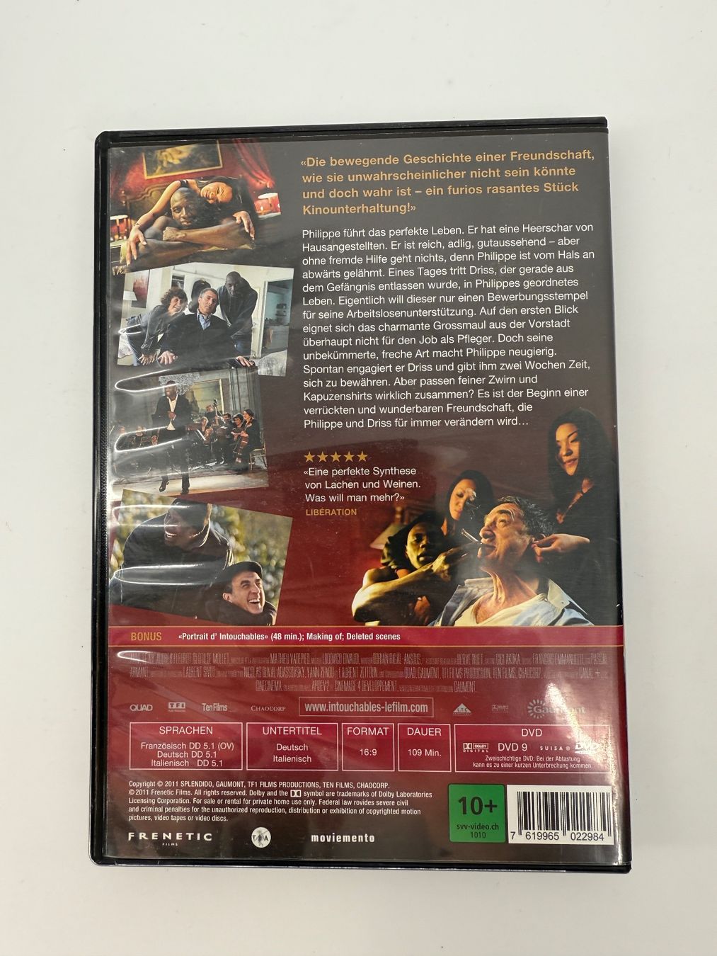 Tous les DVDs: DVD Ziemlich beste Freunde - Intouchables Special Edition – D'occasion à Auenstein par moin. 1