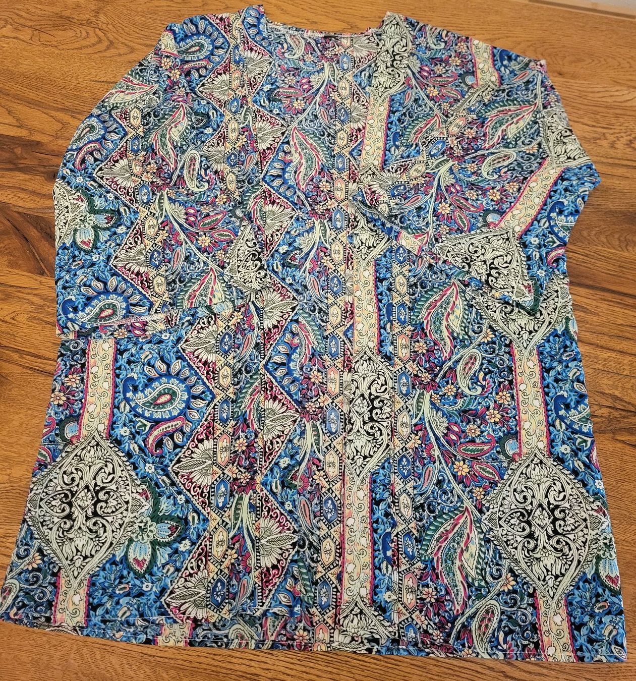 Internationale Kunst: Sommer Kimono,  Blaues Paisley Muster – Neu (gemäss Beschreibung) aus Basel von sci_67ms 2