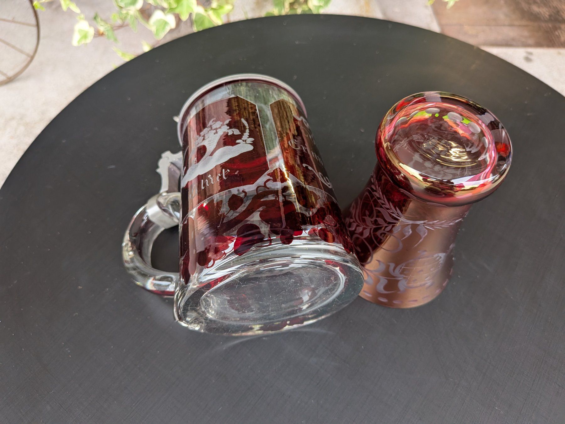 Verres: 2 antike Gläser rot – D'occasion à Emmen par Brockofsky 4