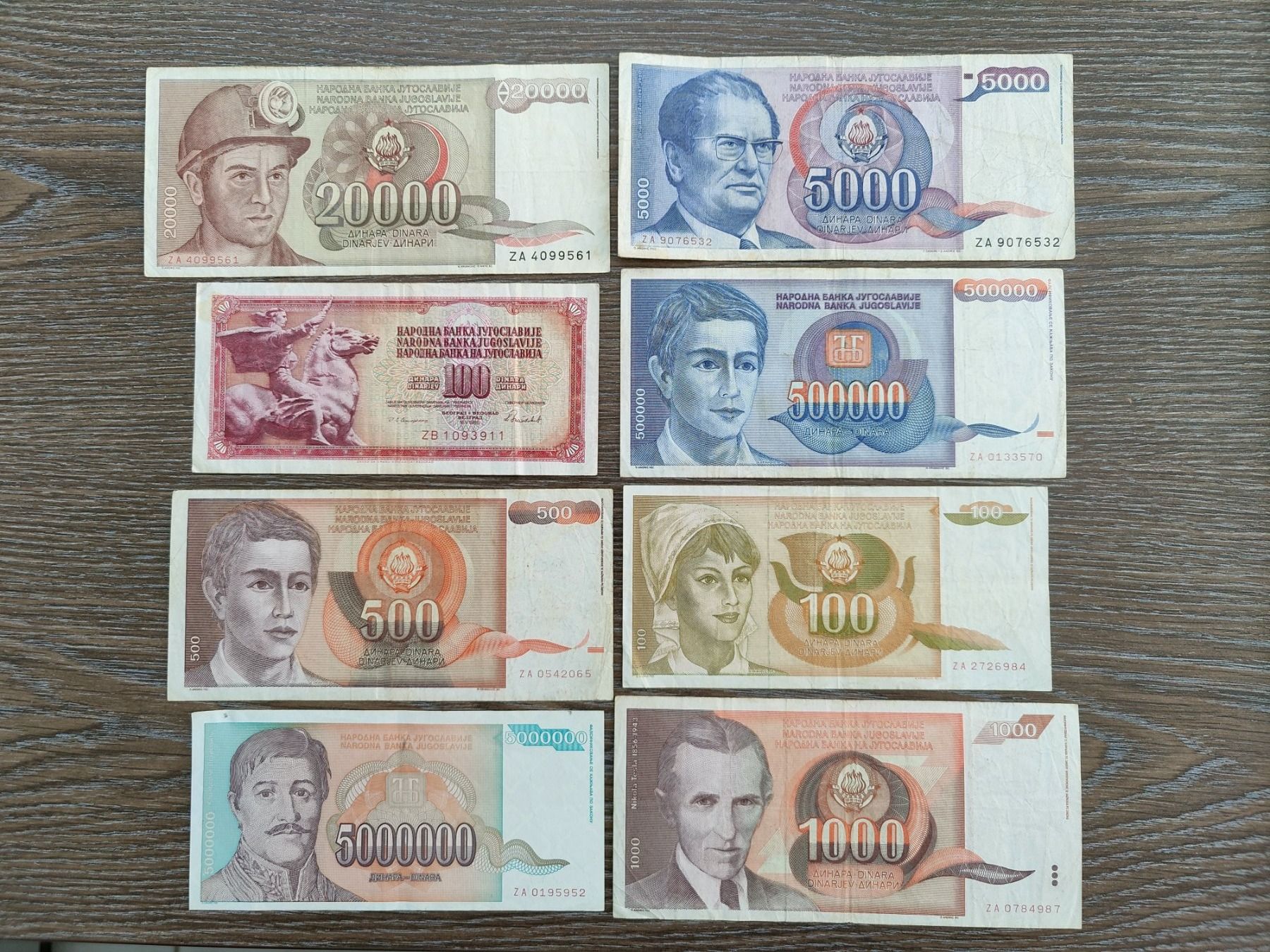 Banconote: Jugoslawien - LOT 8 Stück Replacement !!!!!! – Usato da Flaach venduto da Lonzo99