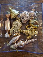 Goldene Weihnachtsbaumschmuck Anhänger - 8 Stück Set