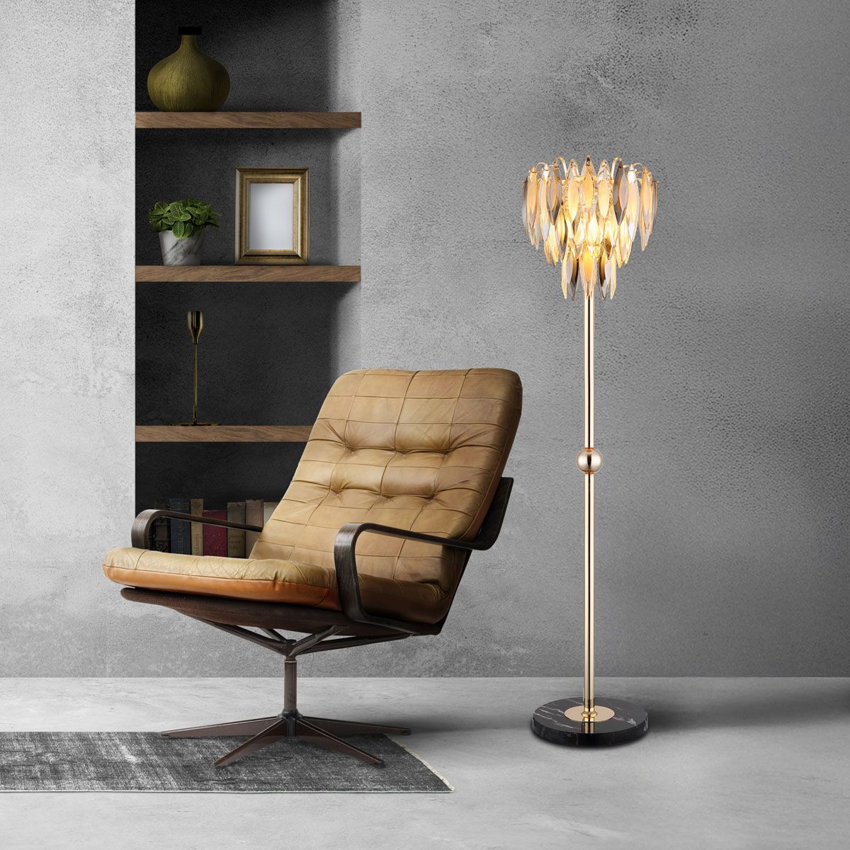 Lampade: Stehleuchte, Kristall, 165 cm Höhe – Nuovo (secondo la descrizione) da Kreuzlingen venduto da Smart-Light 1