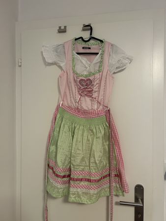 Dirndl Kleid rosa grün mit Bluse kariert guter Zustand