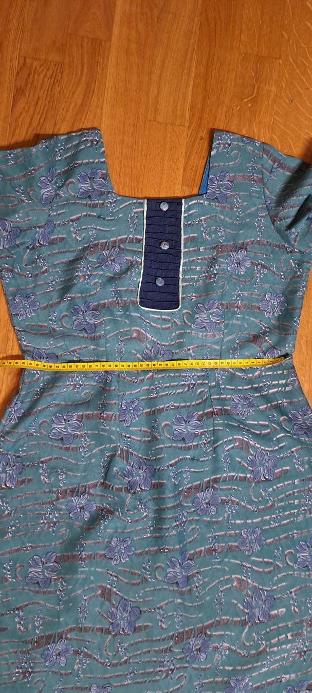 Kleider: Maxi Dress Blue Floral Pattern Acceptable Condition – Gebraucht aus Bern von mahilini 2