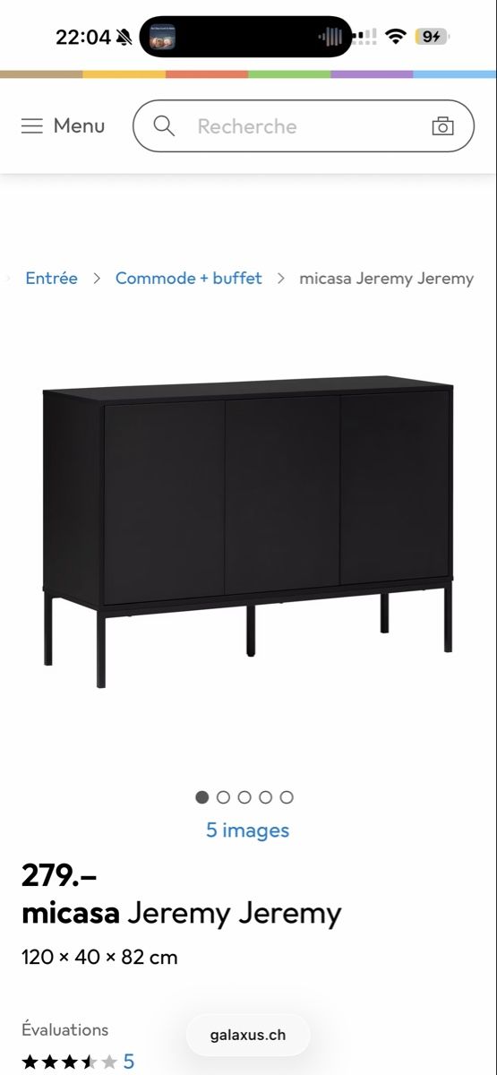 Kommoden: Schwarzes Sideboard Jeremy Micasa – Gebraucht aus Winterthur von agn_b8kw 3