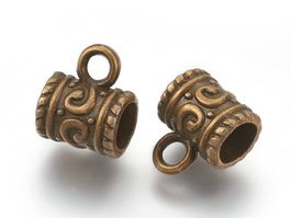 Aufhänger mit Öse antik Bronze 9x7mm, 5 Stück