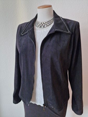 Blazer schwarz mit Stasssteinchen-Besatz