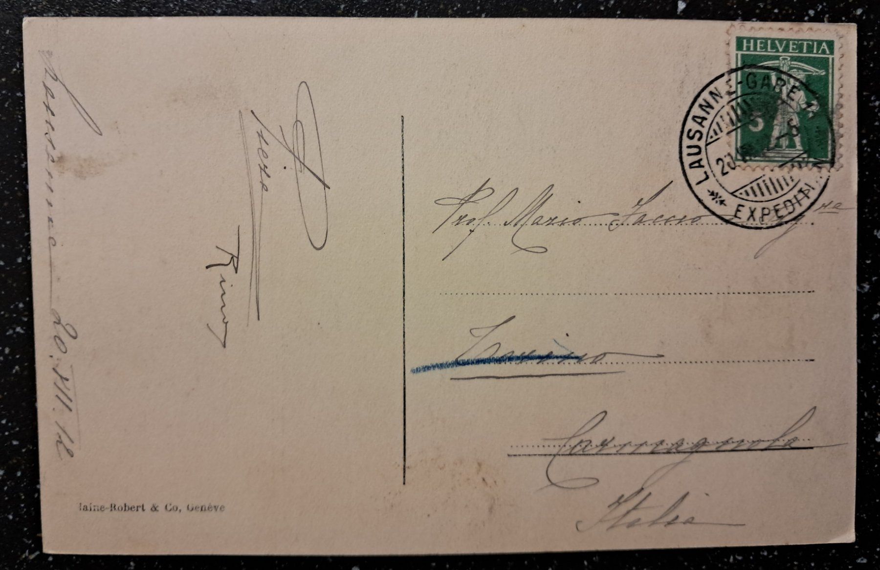Cartoline postali: LAUSANNE 1912 - AVEC TRAM - ANIMEE . – Usato da Ponto Valentino venduto da giorgia06 1