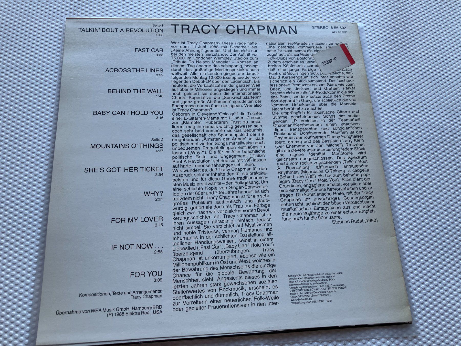 Schallplatten: Tracy Chapman – Gebraucht aus Aarwangen von Jukebox3 2