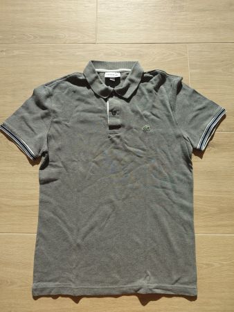 Lacoste Polo Shirt Gray size M Slim Fit