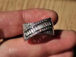 Damen Silber 925 Ring mit Zirkone