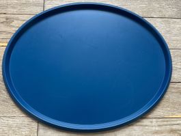 Metalltablett oval in Corbusier-Blau