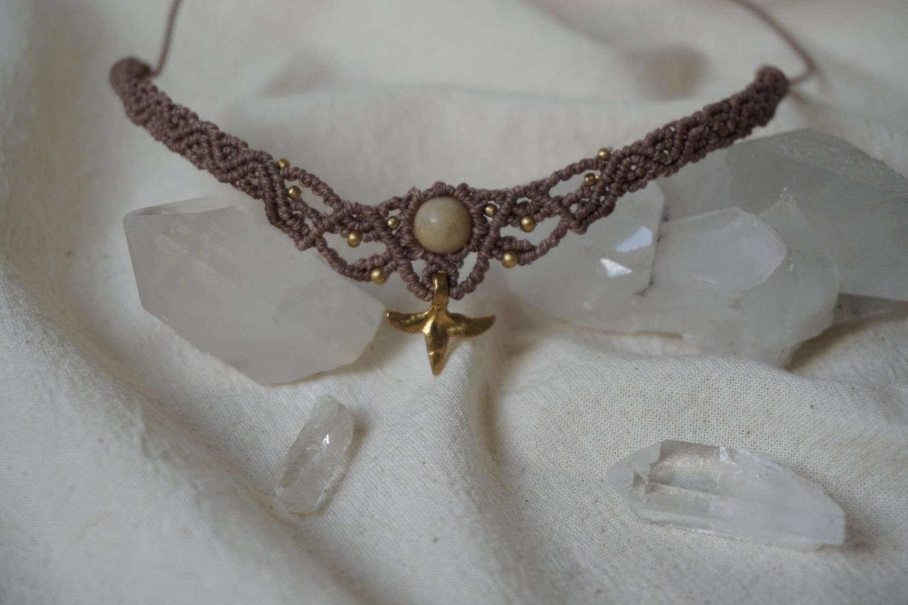 Ketten: Einzelstück - nexa - Makramee Choker-Halskette – Neu (gemäss Beschreibung) aus Heerbrugg von R.St27 1