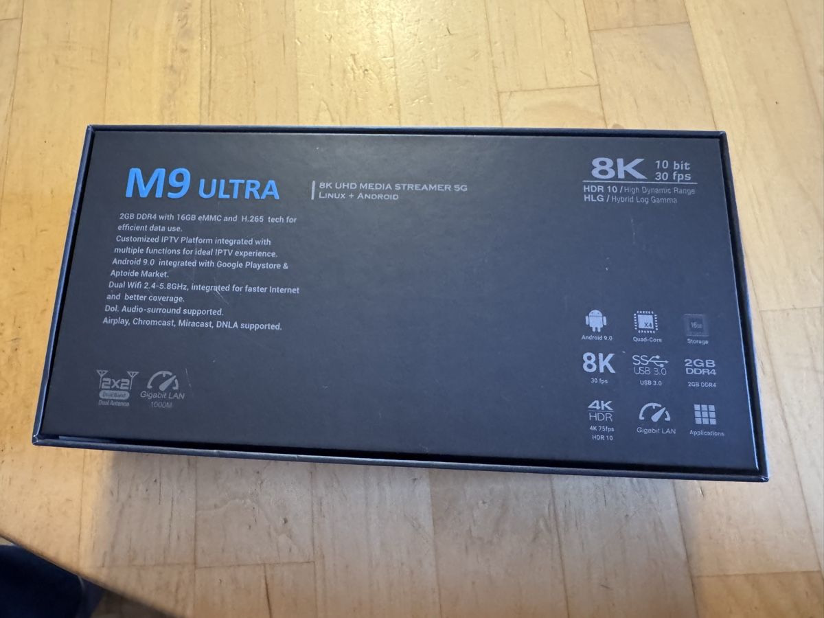 Lettore multimediale & Streamer: M9 Ultra 8K UHD Media Streamer 5G Android, IPTV – Nuovo (secondo la descrizione) da Pfäffikon ZH venduto da Tetu.33 2