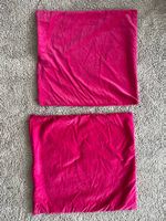 2 Samt-Kissenbezüge in Pink  50 × 50 cm