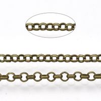 1m Kette  Jasseron 2.5x0.7mm alt bronze