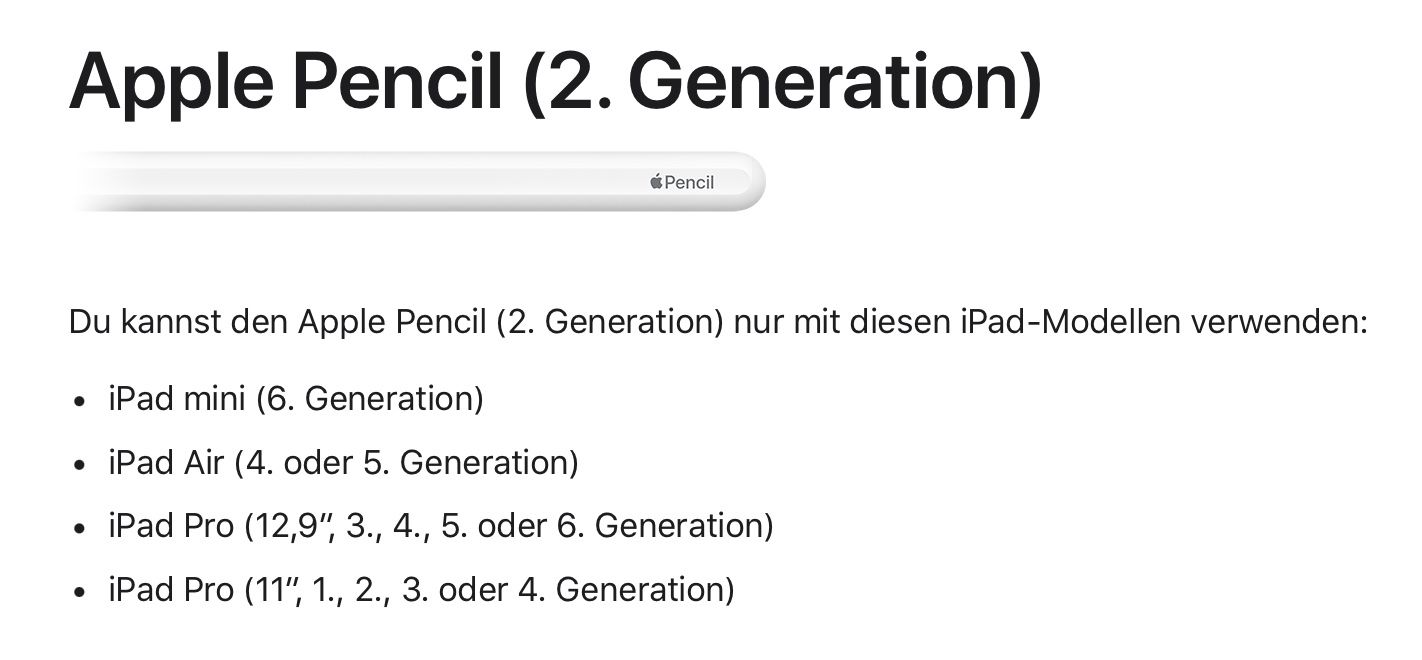 Apple Stylos & Marker: Apple Pencil (2nd generation) – Neuf avec emballage d'origine à Gommiswald par valerieruedisueli 2