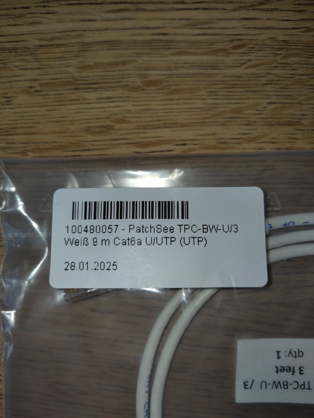 Cavi: the patchcord TPC-BW-U/3 weiss 90cm – Nuovo e nell'imballaggio originale da Thun venduto da me5_pj85 1